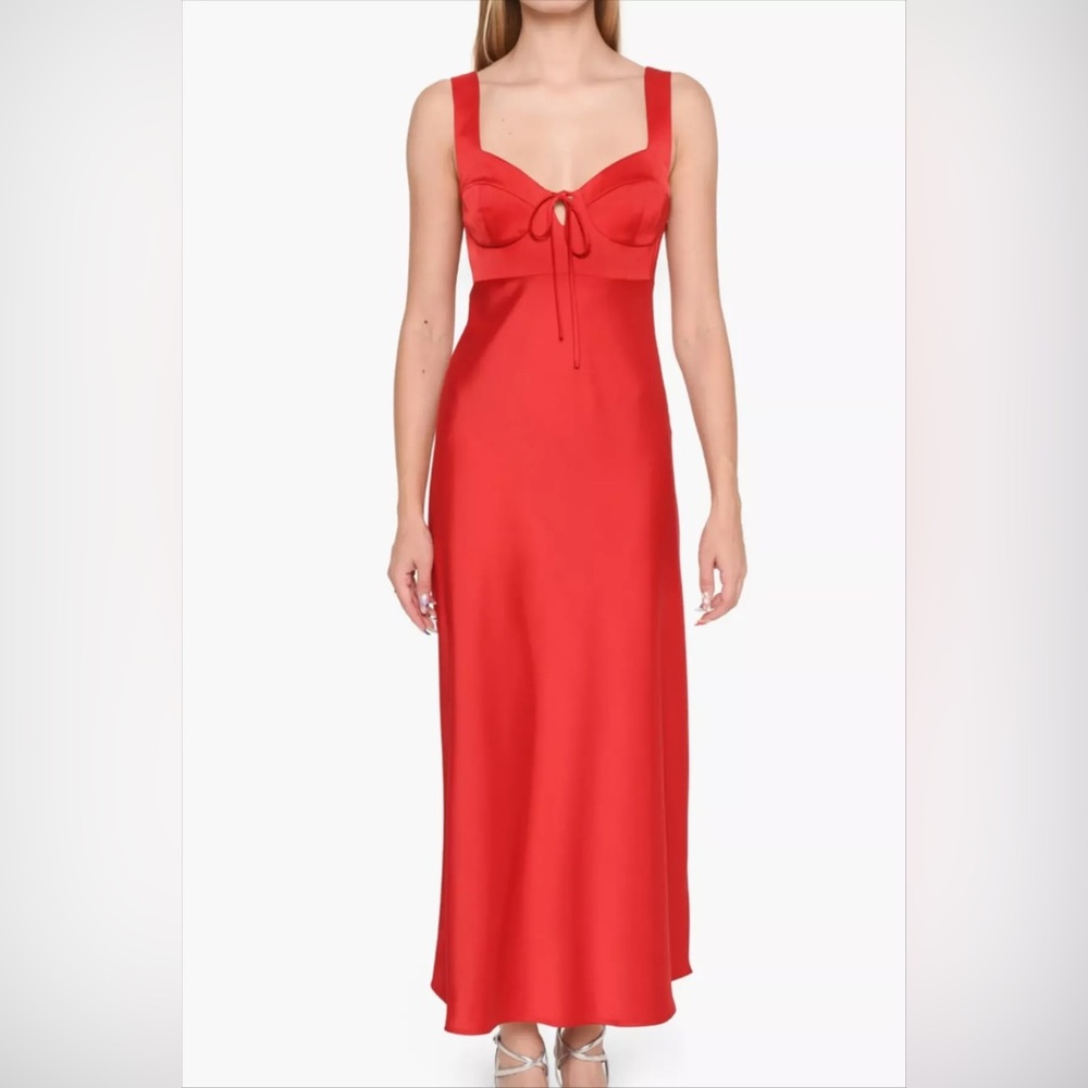 WAYF Siren Satin Maxi Dress size small